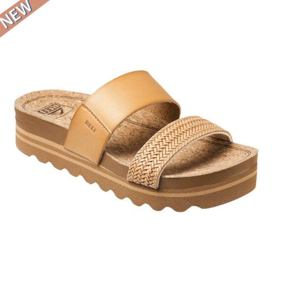 🔥🔥🔥  NWT Reef Women's Cushion Vista Hi Sandals, Natural Braid - Picture 1 of 5